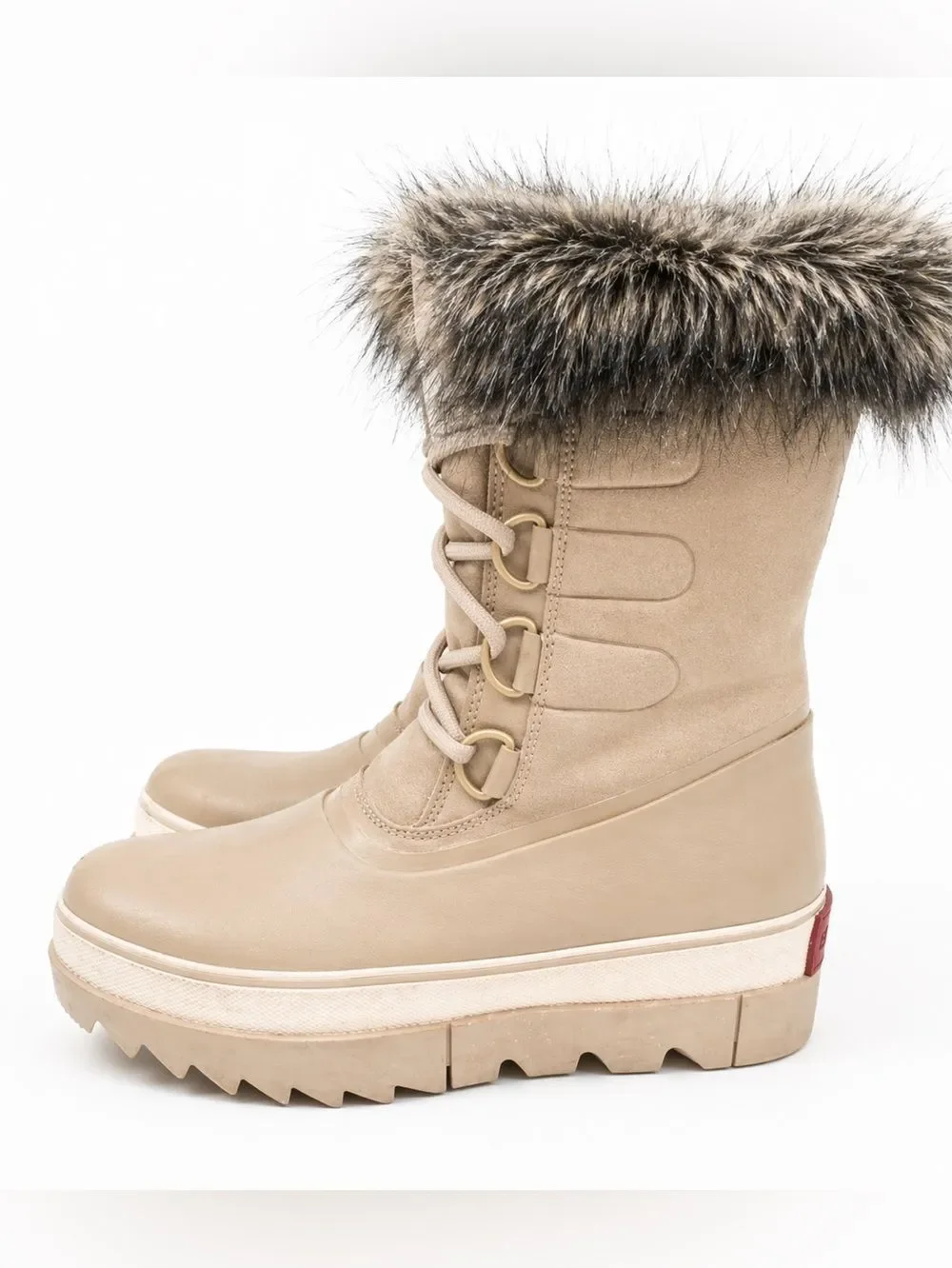 Sorel Joan of Arctic Next Boots Fur Waterproof Snow Cream Womens Size 10